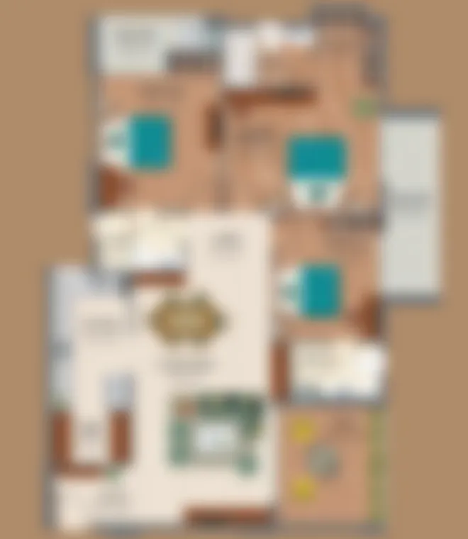 Ashiana Amarah Lavender Premium 3 BHK Floor Plan